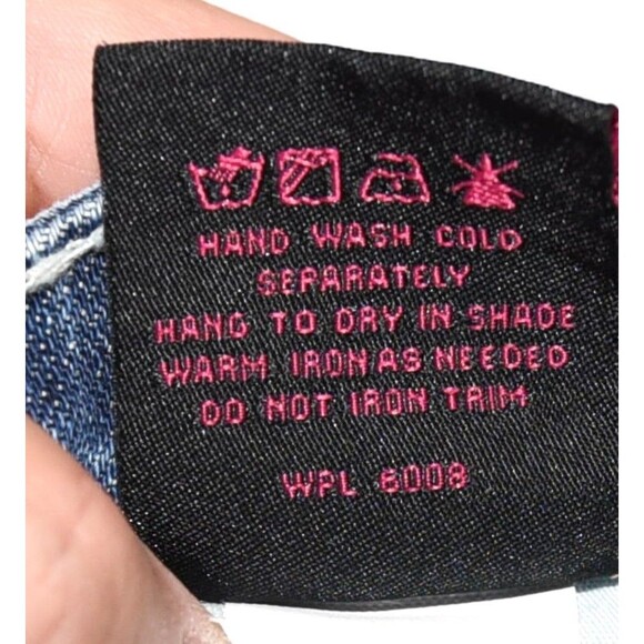 ROCK & ROLL Cowgirl Womens 30x38 (30x36) Mid Rise Embellished Boot Cut Jeans - Picture 6 of 11